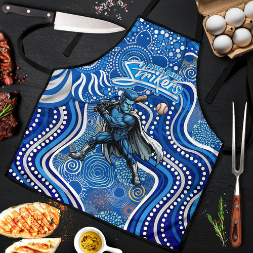 Adelaide Strikers Apron Indigenous Dot Art Superhero Batter Tribal Pattern