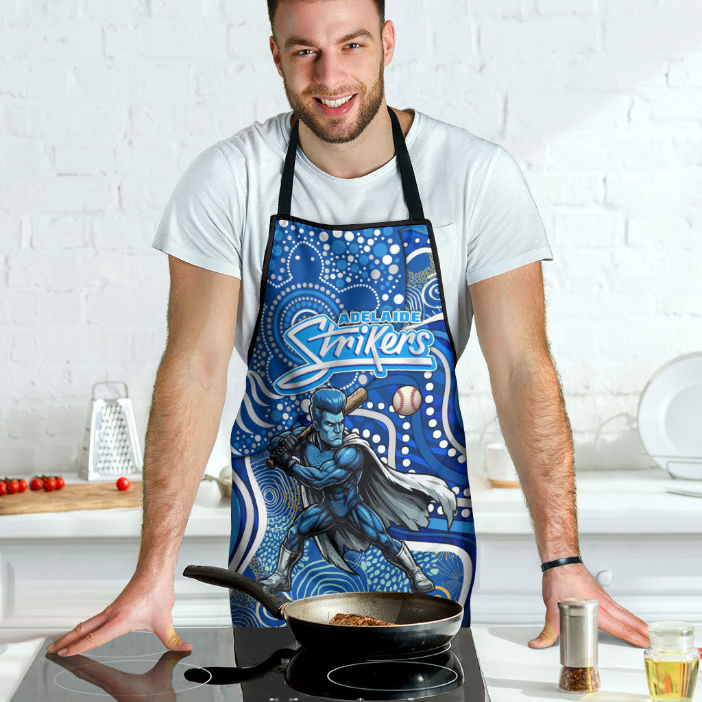 Adelaide Strikers Apron Indigenous Dot Art Superhero Batter Tribal Pattern