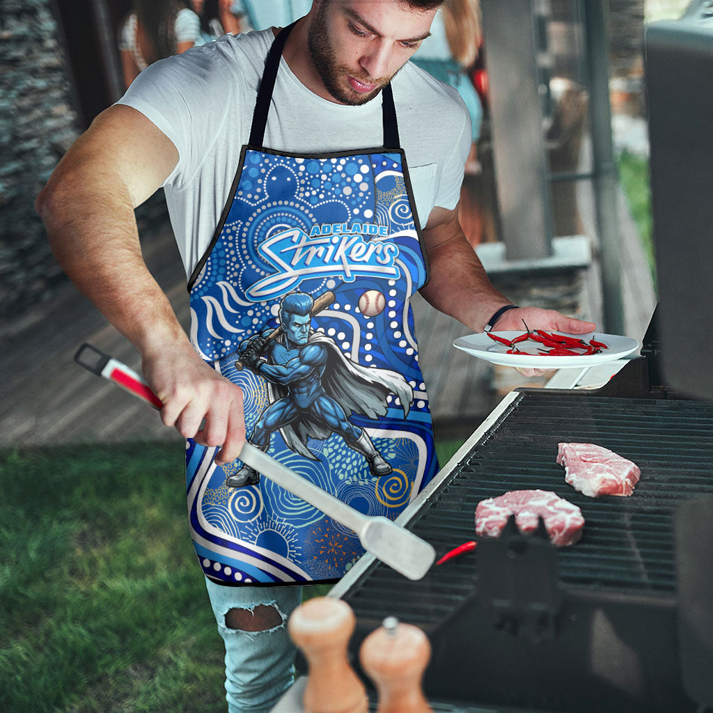 Adelaide Strikers Apron Indigenous Dot Art Superhero Batter Tribal Pattern
