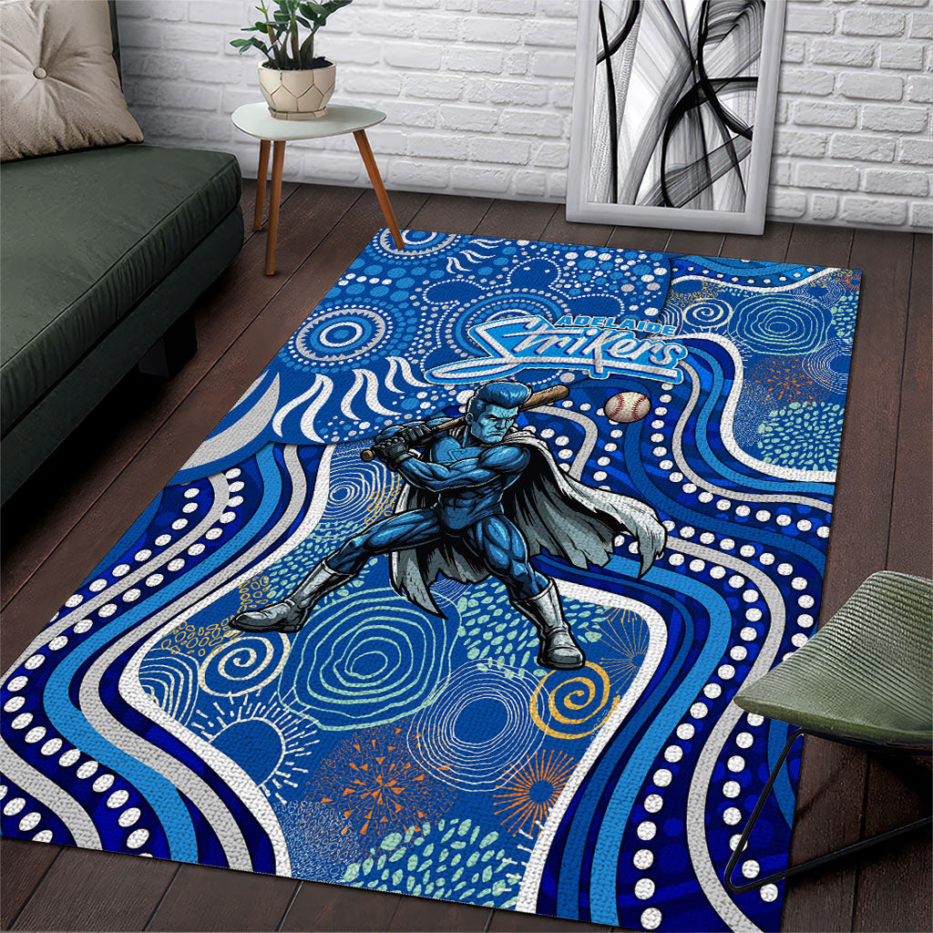 Adelaide Strikers Area Rug Indigenous Dot Art Superhero Batter Tribal Pattern