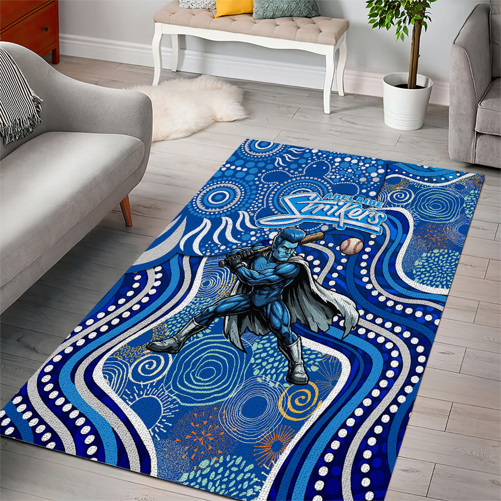 Adelaide Strikers Area Rug Indigenous Dot Art Superhero Batter Tribal Pattern