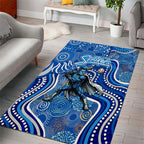 Adelaide Strikers Area Rug Indigenous Dot Art Superhero Batter Tribal Pattern