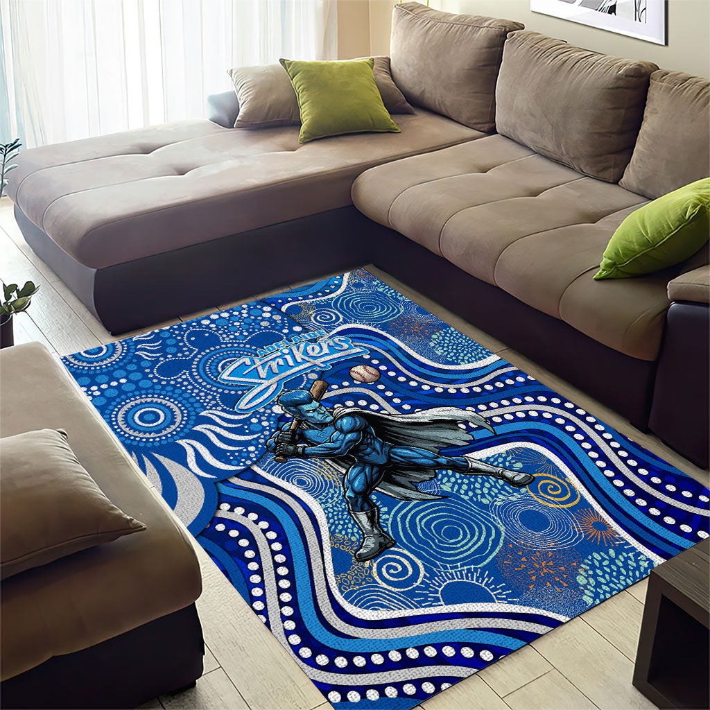 Adelaide Strikers Area Rug Indigenous Dot Art Superhero Batter Tribal Pattern