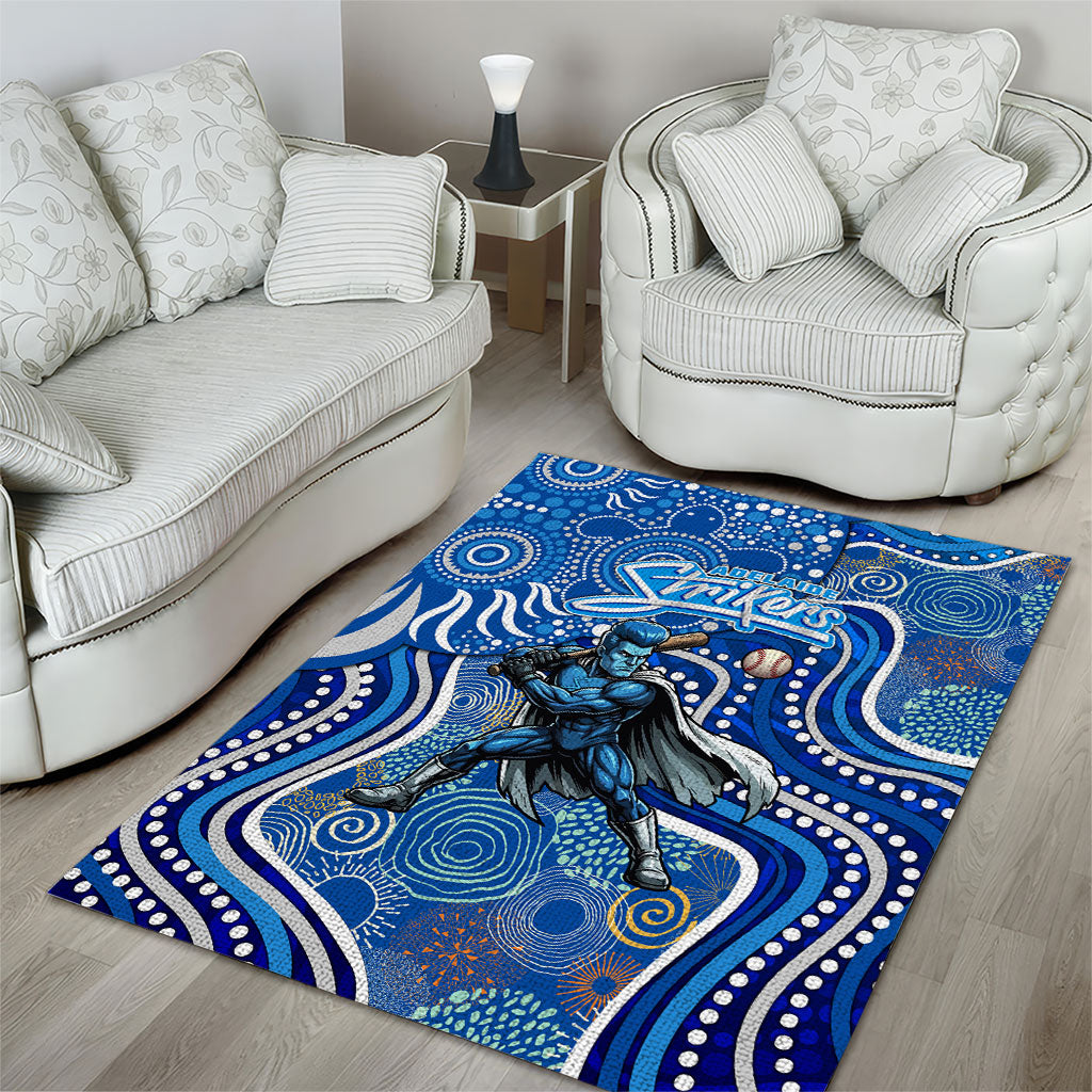 Adelaide Strikers Area Rug Indigenous Dot Art Superhero Batter Tribal Pattern