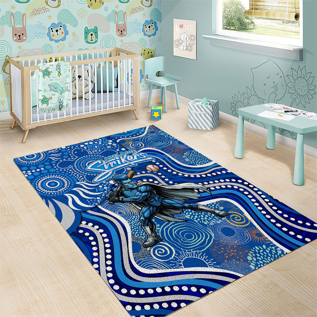 Adelaide Strikers Area Rug Indigenous Dot Art Superhero Batter Tribal Pattern
