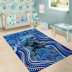 Adelaide Strikers Area Rug Indigenous Dot Art Superhero Batter Tribal Pattern