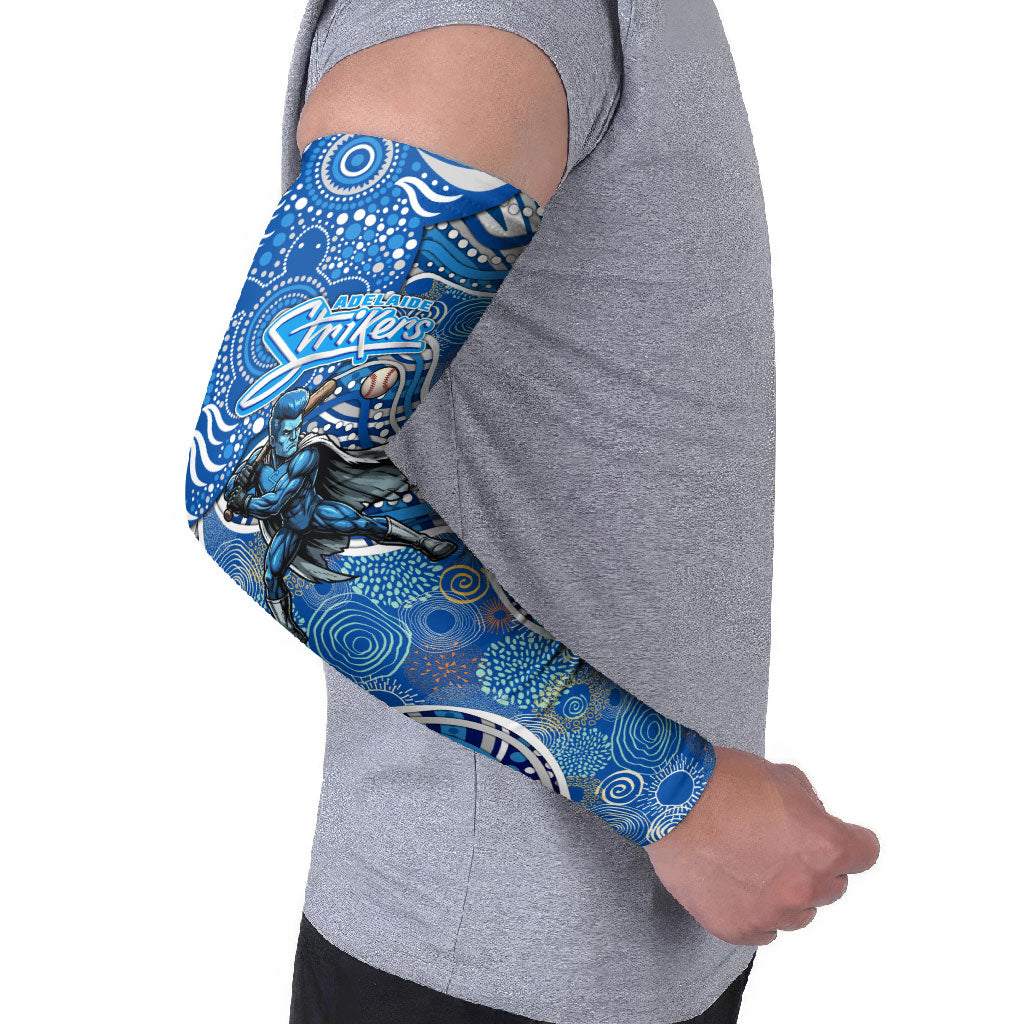 Adelaide Strikers Arm Sleeves Indigenous Dot Art Superhero Batter Tribal Pattern