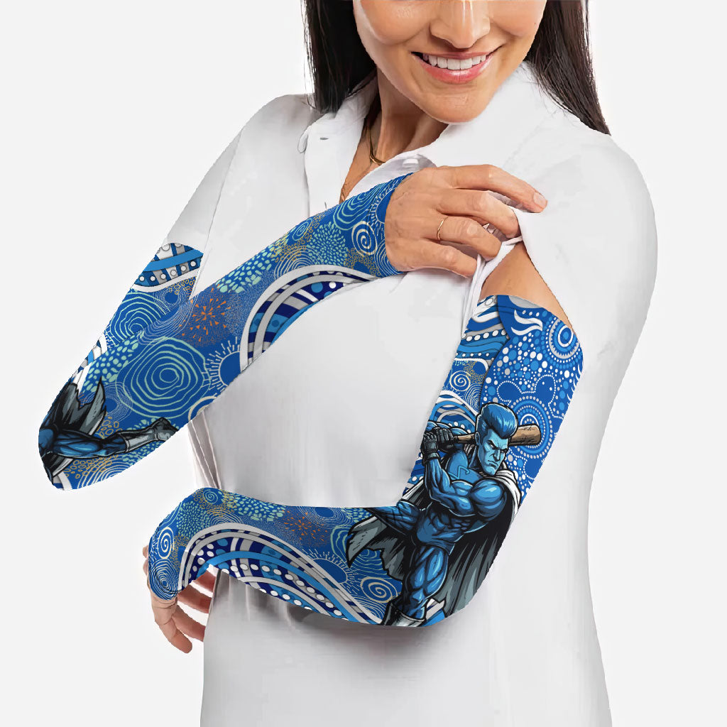 Adelaide Strikers Arm Sleeves Indigenous Dot Art Superhero Batter Tribal Pattern