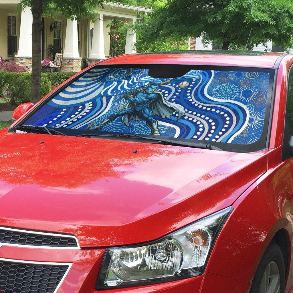 Adelaide Strikers Auto Sun Shade Indigenous Dot Art Superhero Batter Tribal Pattern