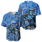 Adelaide Strikers Baseball Jersey Indigenous Dot Art Superhero Batter Tribal Pattern