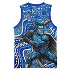 Adelaide Strikers Basketball Jersey Indigenous Dot Art Superhero Batter Tribal Pattern