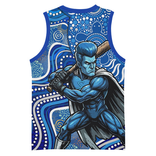 Adelaide Strikers Basketball Jersey Indigenous Dot Art Superhero Batter Tribal Pattern