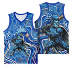 Adelaide Strikers Basketball Jersey Indigenous Dot Art Superhero Batter Tribal Pattern