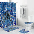 Adelaide Strikers Bathroom Set Indigenous Dot Art Superhero Batter Tribal Pattern