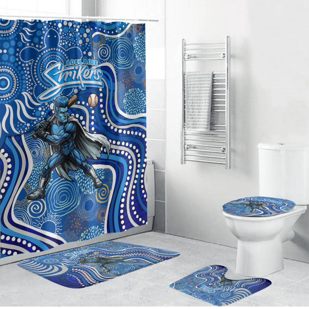 Adelaide Strikers Bathroom Set Indigenous Dot Art Superhero Batter Tribal Pattern