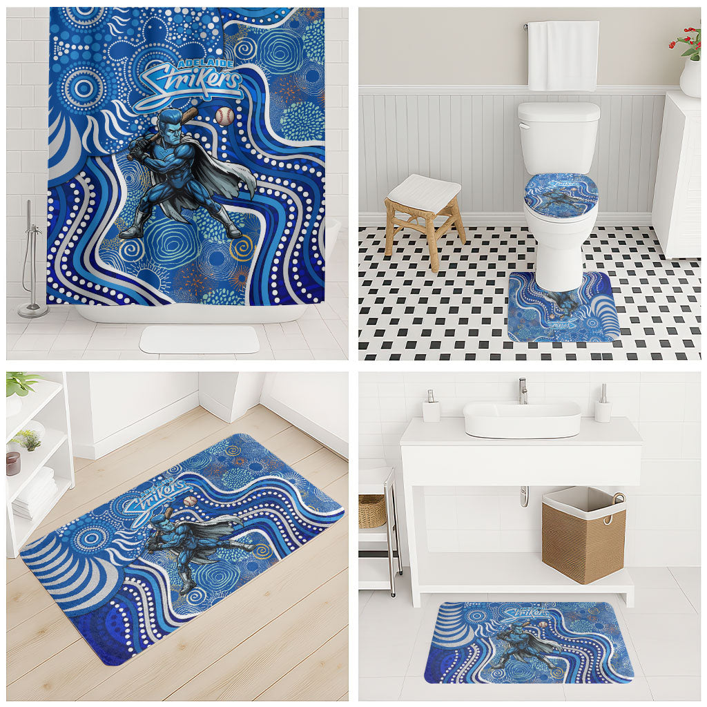Adelaide Strikers Bathroom Set Indigenous Dot Art Superhero Batter Tribal Pattern