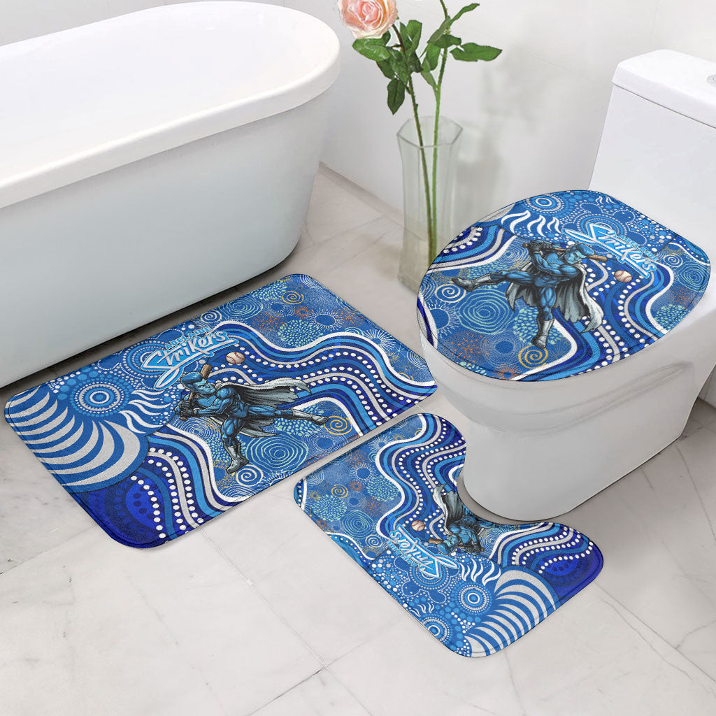 Adelaide Strikers Bathroom Set Indigenous Dot Art Superhero Batter Tribal Pattern