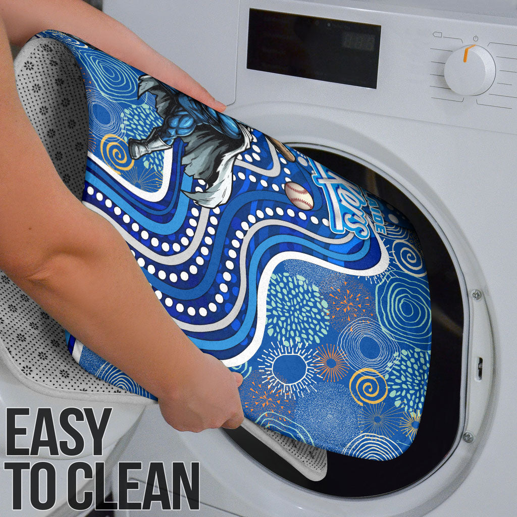 Adelaide Strikers Bathroom Set Indigenous Dot Art Superhero Batter Tribal Pattern