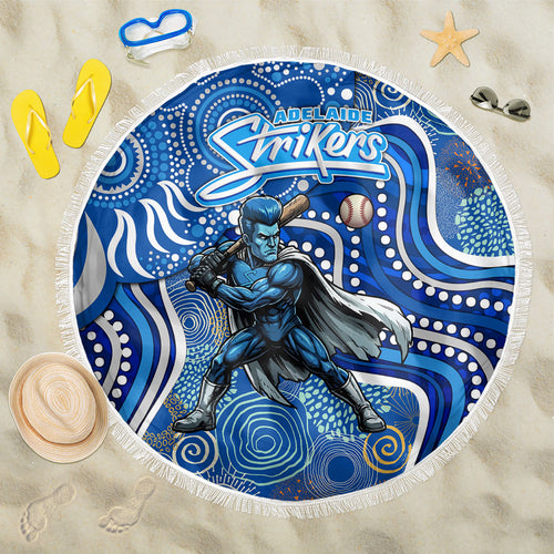 Adelaide Strikers Beach Blanket Indigenous Dot Art Superhero Batter Tribal Pattern