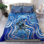 Adelaide Strikers Bedding Set Indigenous Dot Art Superhero Batter Tribal Pattern