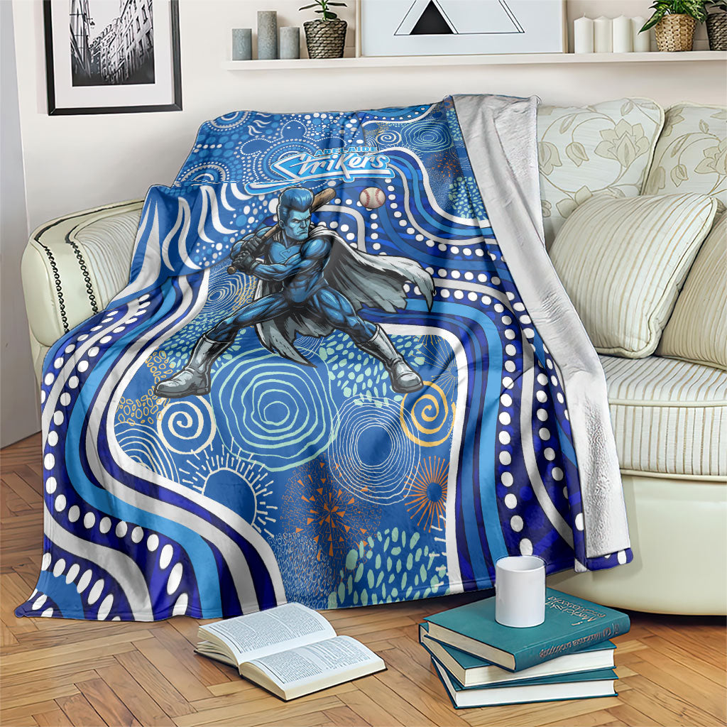 Adelaide Strikers Blanket Indigenous Dot Art Superhero Batter Tribal Pattern