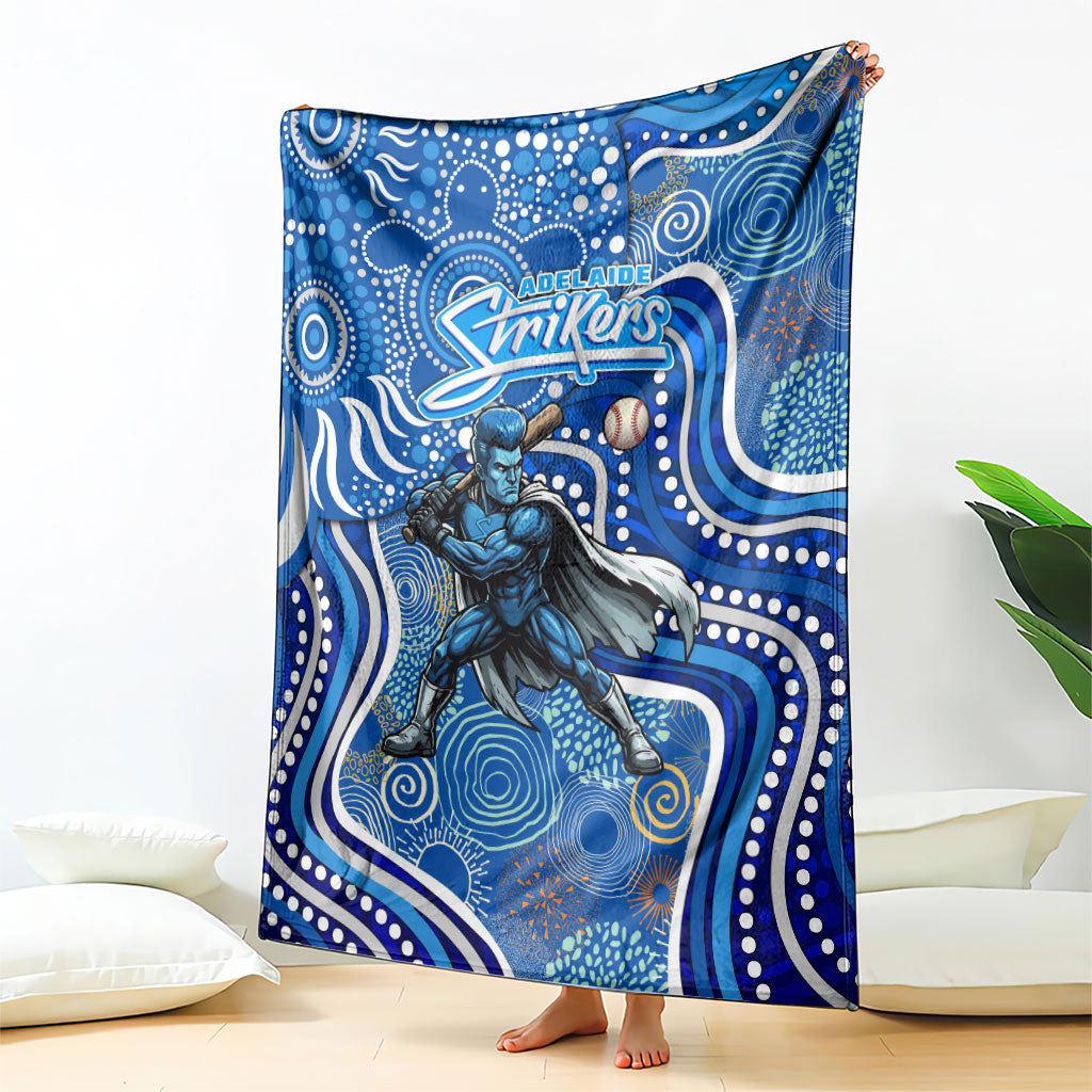 Adelaide Strikers Blanket Indigenous Dot Art Superhero Batter Tribal Pattern