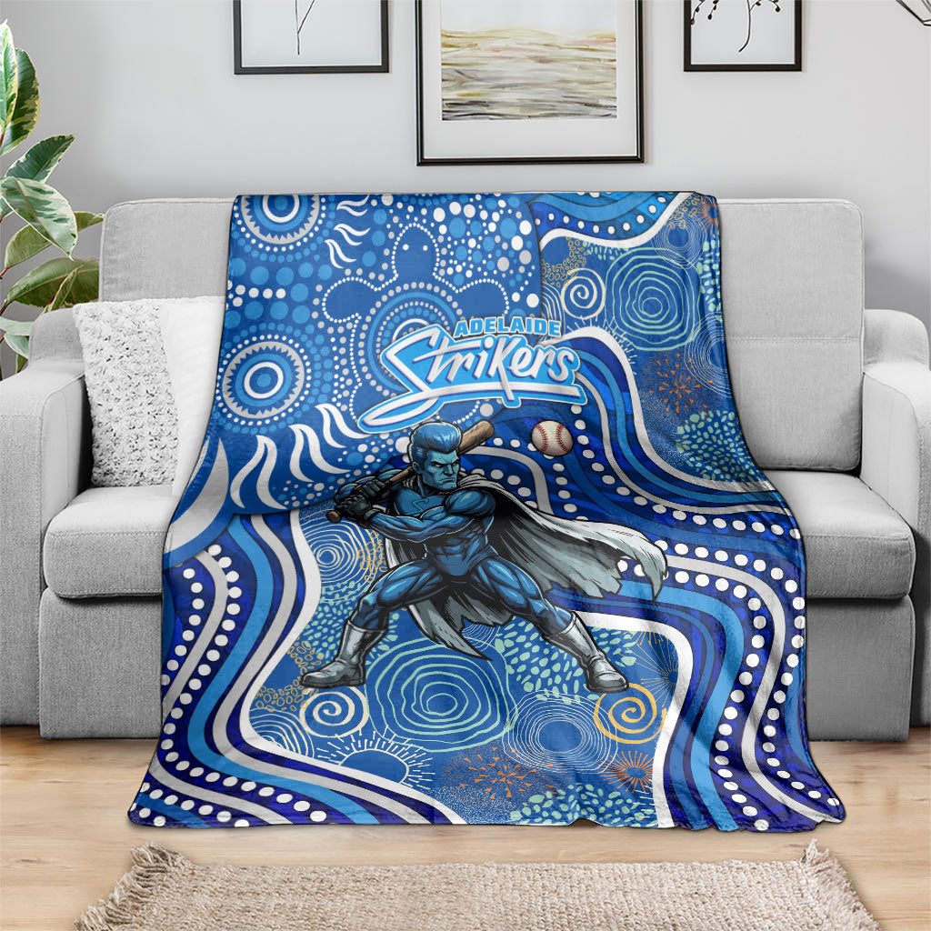 Adelaide Strikers Blanket Indigenous Dot Art Superhero Batter Tribal Pattern