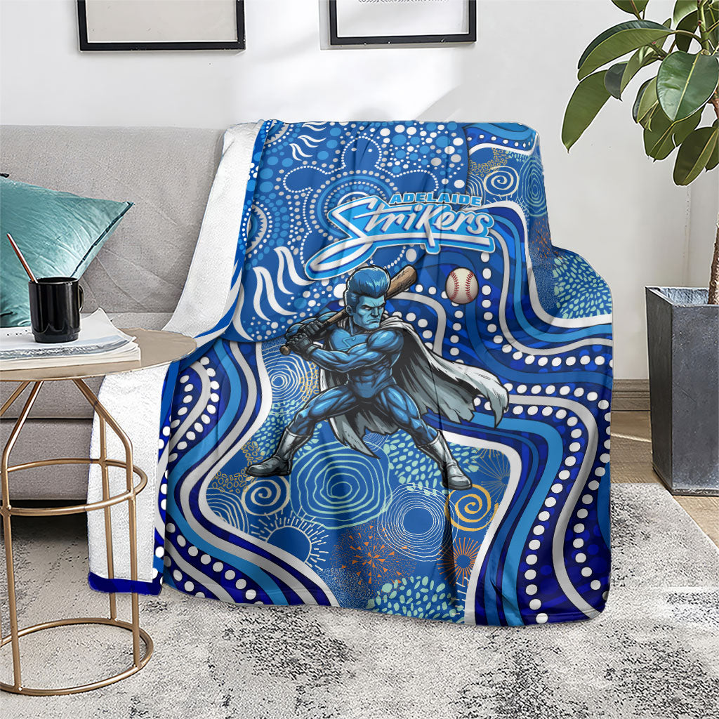 Adelaide Strikers Blanket Indigenous Dot Art Superhero Batter Tribal Pattern