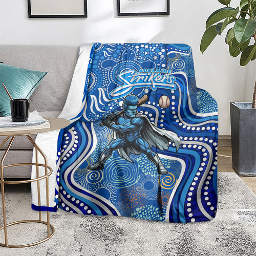 Adelaide Strikers Blanket Indigenous Dot Art Superhero Batter Tribal Pattern