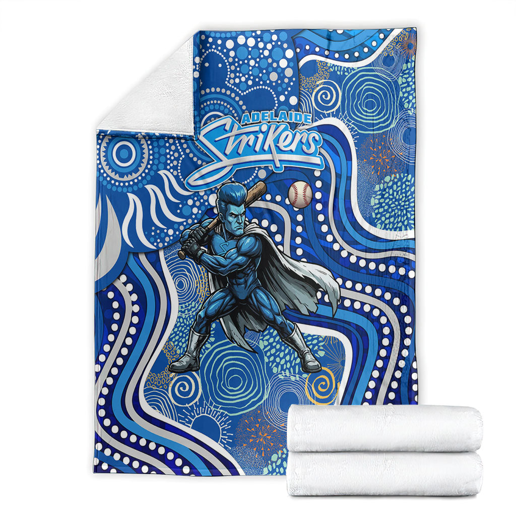 Adelaide Strikers Blanket Indigenous Dot Art Superhero Batter Tribal Pattern