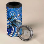 Adelaide Strikers 4 in 1 Can Cooler Tumbler Indigenous Dot Art Superhero Batter Tribal Pattern