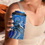 Adelaide Strikers 4 in 1 Can Cooler Tumbler Indigenous Dot Art Superhero Batter Tribal Pattern