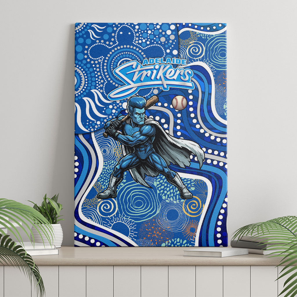 Adelaide Strikers Canvas Wall Art Indigenous Dot Art Superhero Batter Tribal Pattern