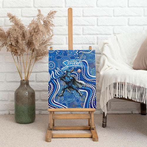 Adelaide Strikers Canvas Wall Art Indigenous Dot Art Superhero Batter Tribal Pattern