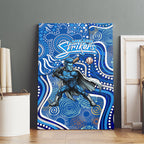 Adelaide Strikers Canvas Wall Art Indigenous Dot Art Superhero Batter Tribal Pattern