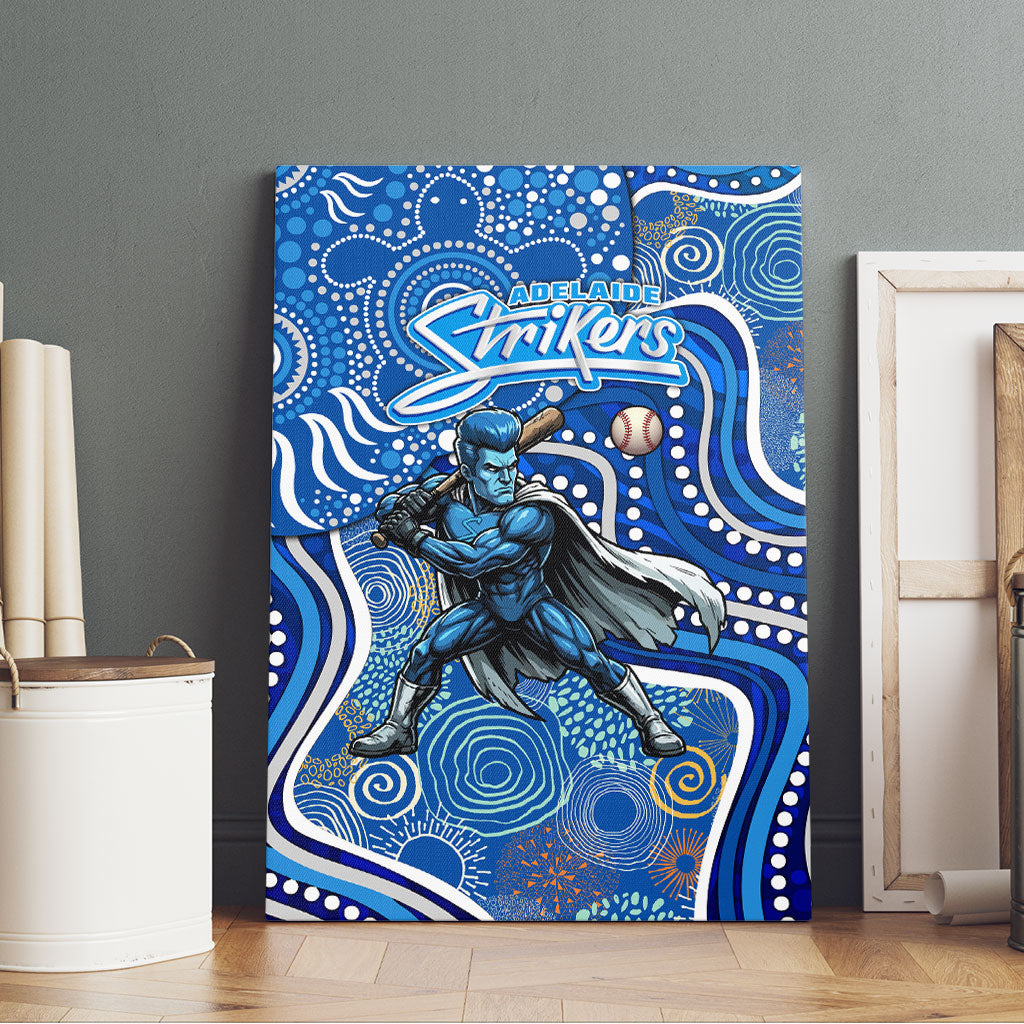 Adelaide Strikers Canvas Wall Art Indigenous Dot Art Superhero Batter Tribal Pattern