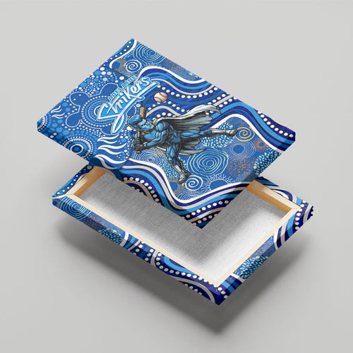 Adelaide Strikers Canvas Wall Art Indigenous Dot Art Superhero Batter Tribal Pattern
