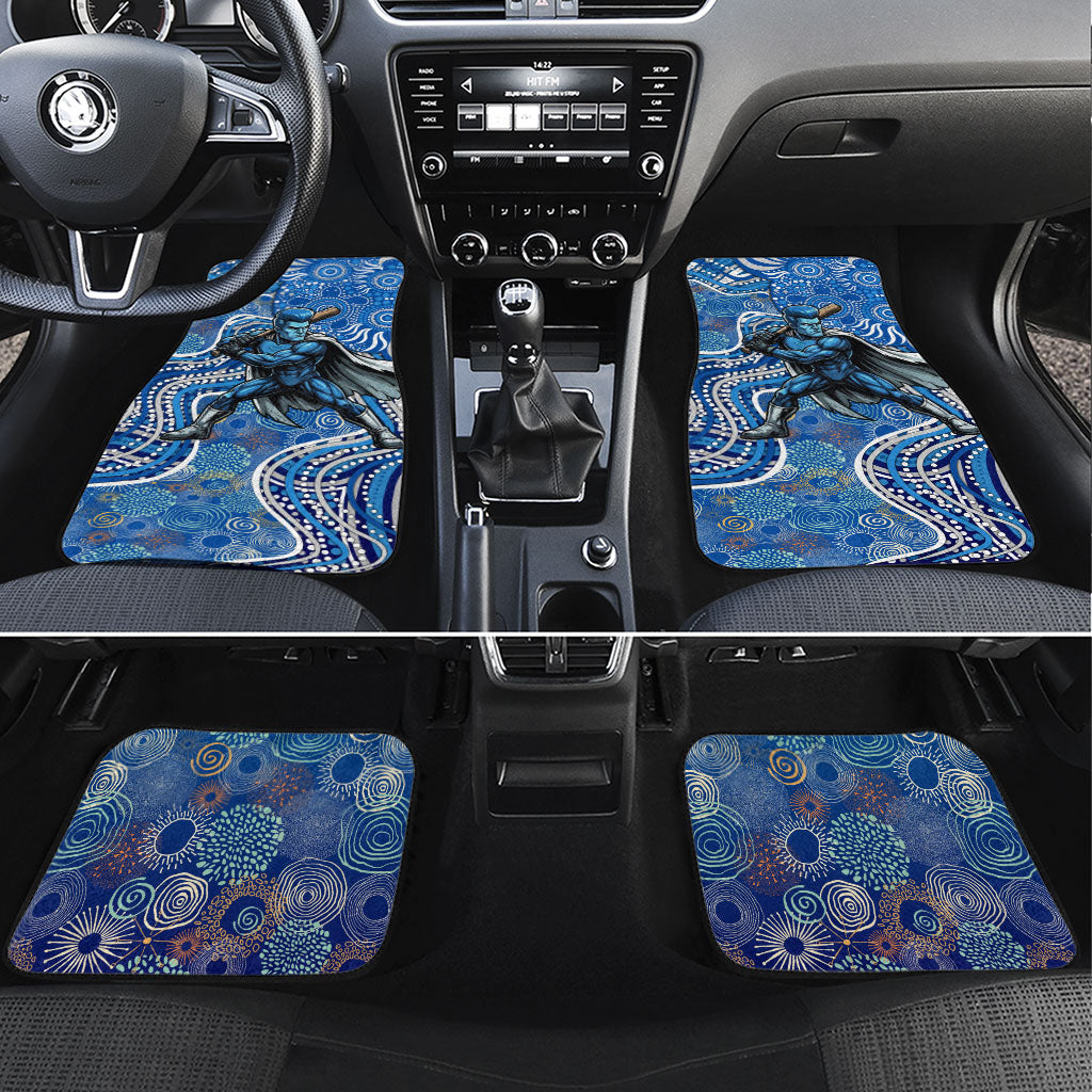 Adelaide Strikers Car Mats Indigenous Dot Art Superhero Batter Tribal Pattern