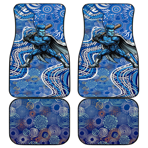 Adelaide Strikers Car Mats Indigenous Dot Art Superhero Batter Tribal Pattern