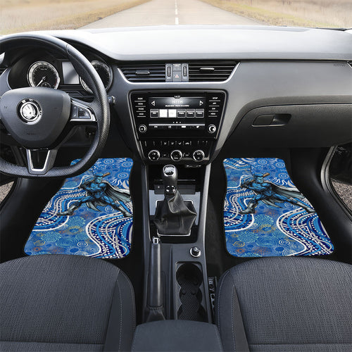 Adelaide Strikers Car Mats Indigenous Dot Art Superhero Batter Tribal Pattern
