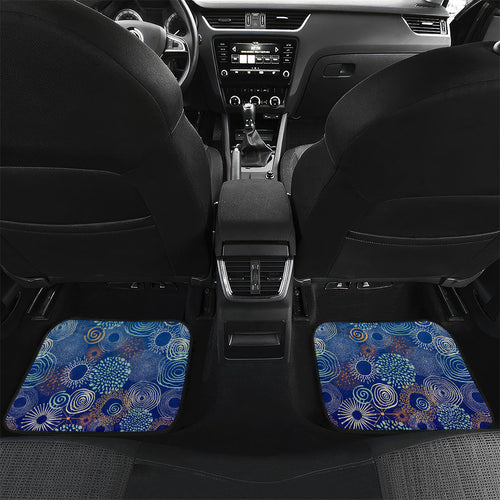 Adelaide Strikers Car Mats Indigenous Dot Art Superhero Batter Tribal Pattern
