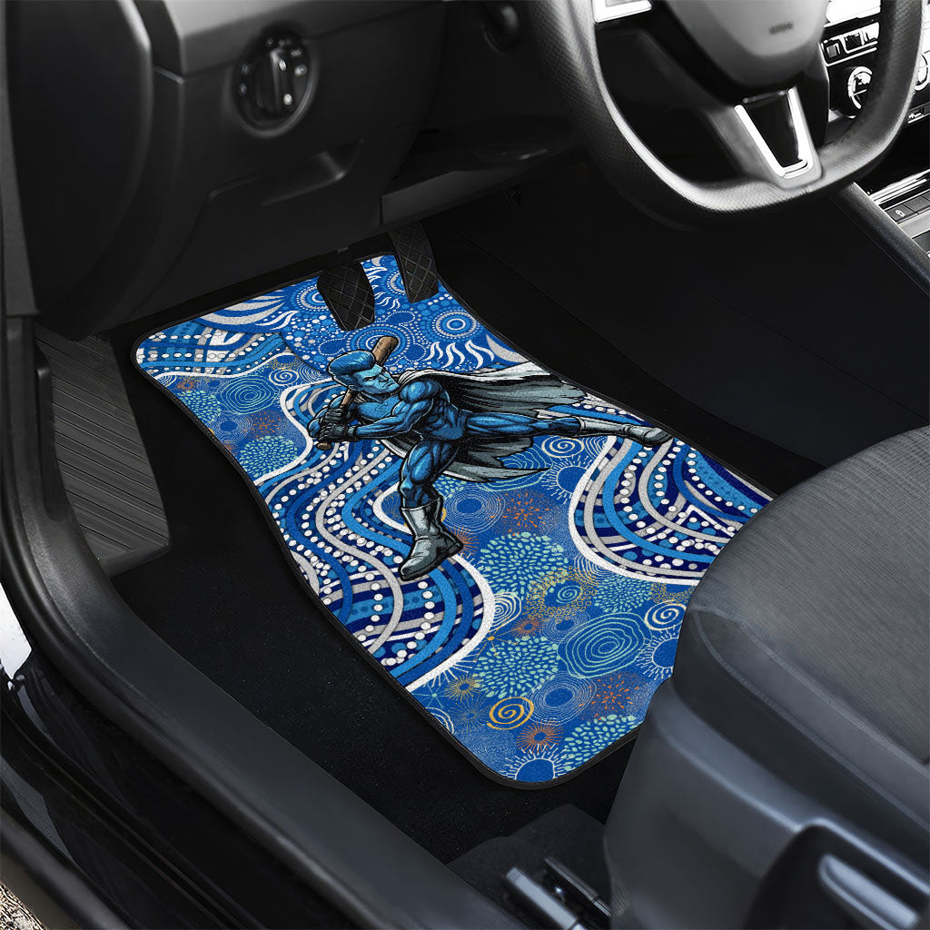 Adelaide Strikers Car Mats Indigenous Dot Art Superhero Batter Tribal Pattern