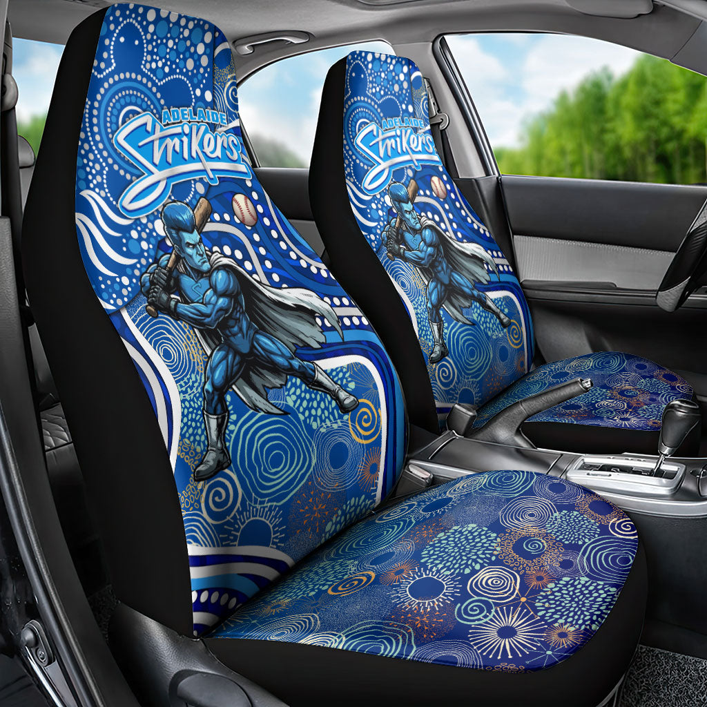 Adelaide Strikers Car Seat Cover Indigenous Dot Art Superhero Batter Tribal Pattern