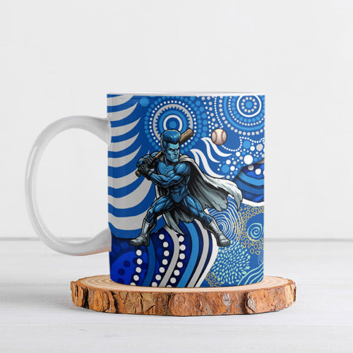 Adelaide Strikers Ceramic Mug Indigenous Dot Art Superhero Batter Tribal Pattern