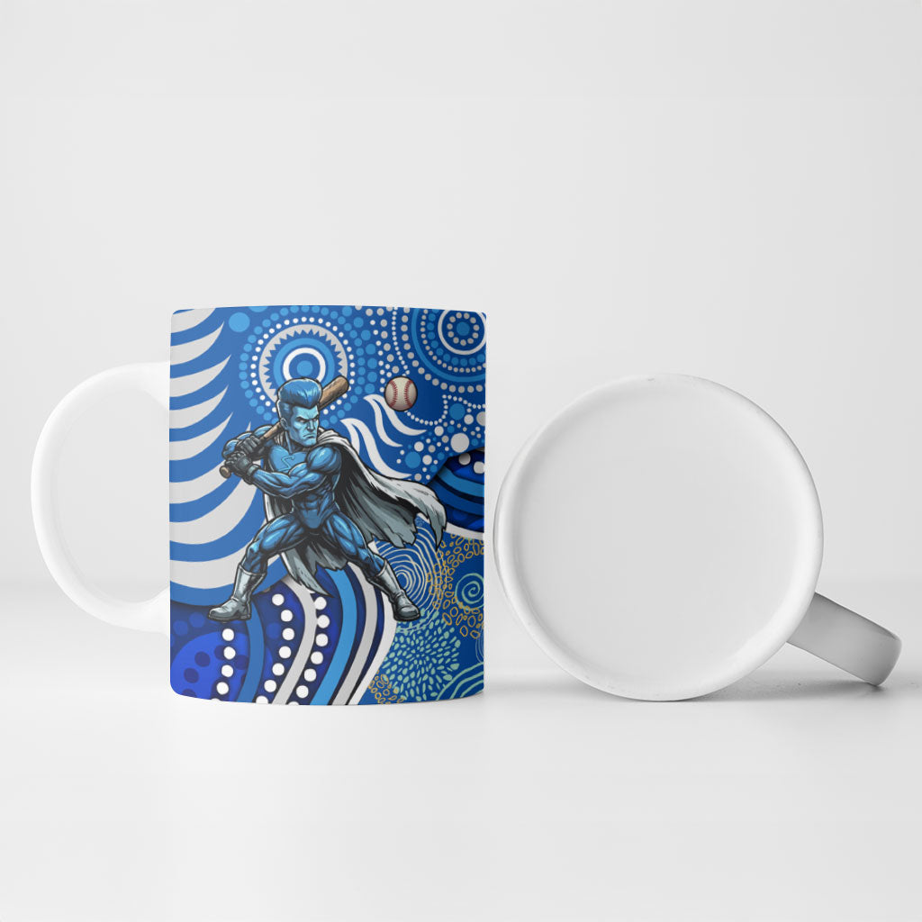 Adelaide Strikers Ceramic Mug Indigenous Dot Art Superhero Batter Tribal Pattern