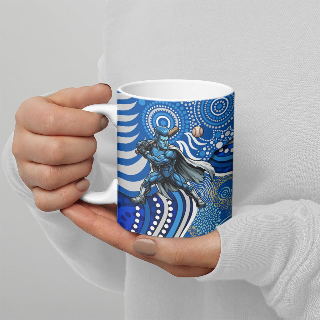 Adelaide Strikers Ceramic Mug Indigenous Dot Art Superhero Batter Tribal Pattern