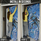 Adelaide Strikers Door Cover Indigenous Dot Art Superhero Batter Tribal Pattern