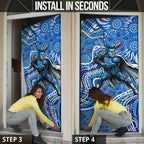 Adelaide Strikers Door Cover Indigenous Dot Art Superhero Batter Tribal Pattern