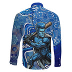 Adelaide Strikers Family Matching Mermaid Dress and Hawaiian Shirt Indigenous Dot Art Superhero Batter Tribal Pattern