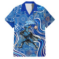 Adelaide Strikers Family Matching Off Shoulder Maxi Dress and Hawaiian Shirt Indigenous Dot Art Superhero Batter Tribal Pattern